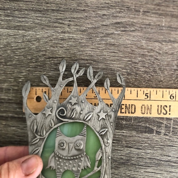 Stained Glass and Metal Owl Night Light - Picture 7 of 8